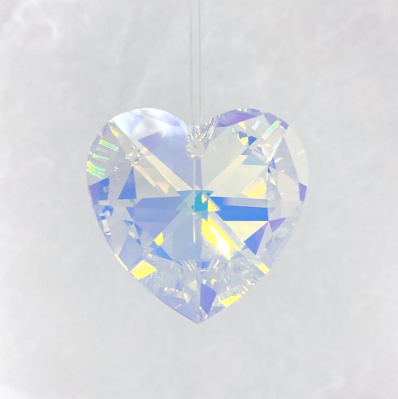 Edith & Jaz • Swarovski Heart Pendant - Items for Display - Glass White