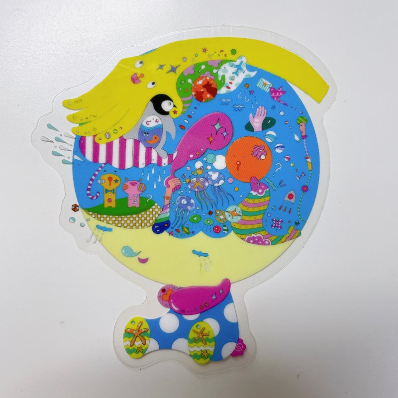 mimitofu's emotion planet 3號外星人大貼紙 (No.6 夏日風情) - 貼紙 - 塑膠 多色