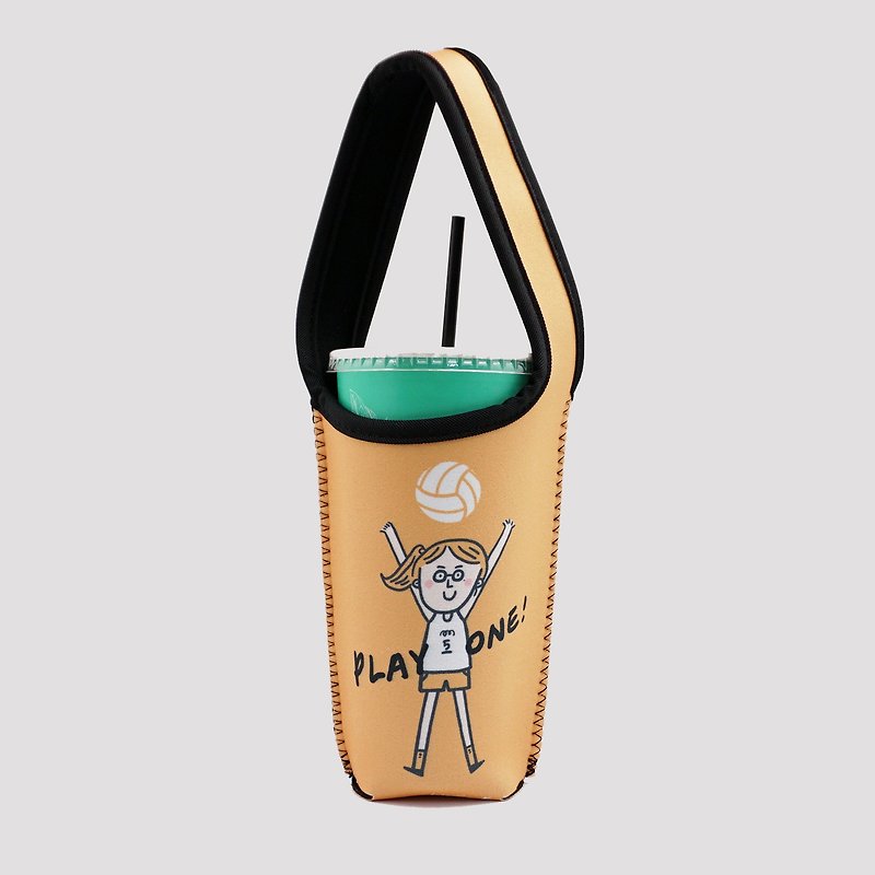 BLR 環保 飲料提袋 Magai's 排球系列 Ti 117 銘黃 - 飲料提袋/杯袋/杯套 - 聚酯纖維 黃色