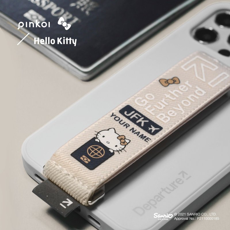 D-Strap | スマホベルト【Hello Kitty - パスポート】 - スマホアクセサリー - ポリエステル カーキ
