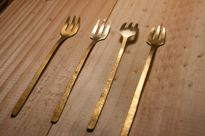 Bronze dessert fork - ช้อนส้อม - โลหะ 