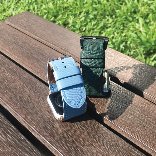 Bara Asah Workshop 【AppleWatch錶帶】十字紋牛皮系列/法國防汗皮/真皮皮革
