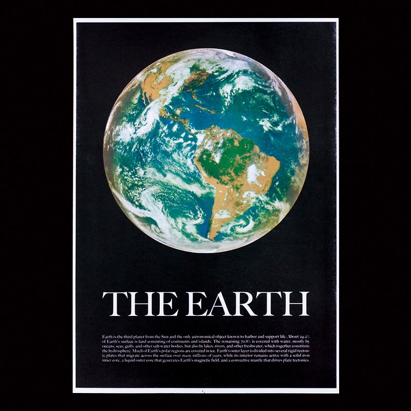 The Earth A3 Poster - การ์ด/โปสการ์ด - กระดาษ สีน้ำเงิน