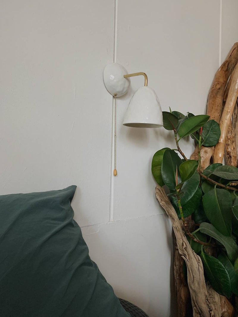 Ceramic Wall Sconce Lamps 照明器具 - ウォール ランプ ベッドサイド ランプ - 照明・ランプ - 陶器 ホワイト