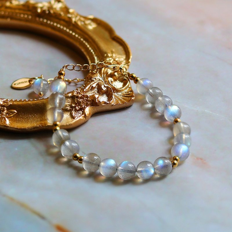 ||Moonstone||Labradorite||Design Lucky Energy Crystal Bracelet - Bracelets - Crystal Blue