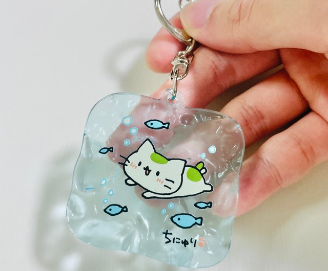 水中アクリルキーホルダー - ショップ ちにゅり の おみせ (まっちゃ