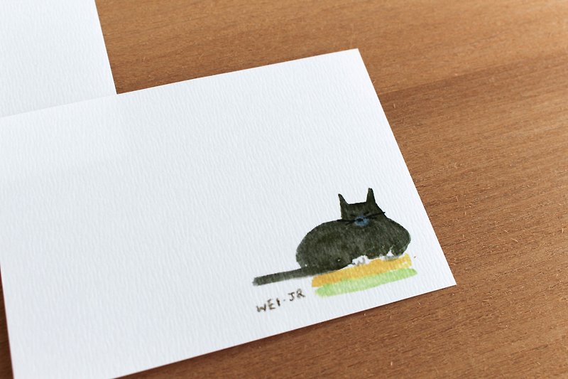 Meow daily small card I lie - การ์ด/โปสการ์ด - กระดาษ สีน้ำเงิน