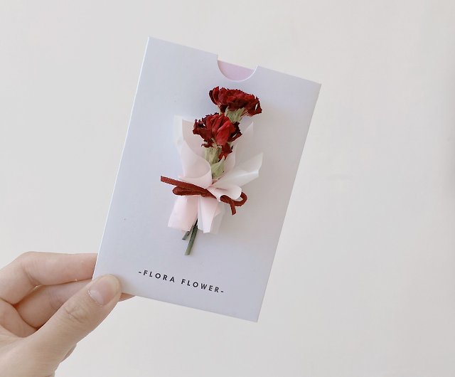 乾燥花卡片 獻給母親節的康乃馨 設計館flora Flower 乾花 永生花 Pinkoi