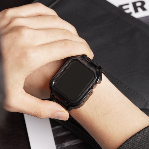 W.WEAR 時間穿搭 Apple watch - 不鏽鋼保護殼 - 黑殼