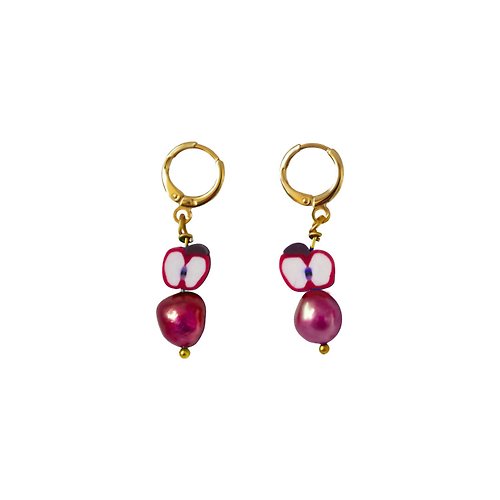 nlanlaVictory Red apples and red freshwater pearl earrings | by Ifemi Jewels