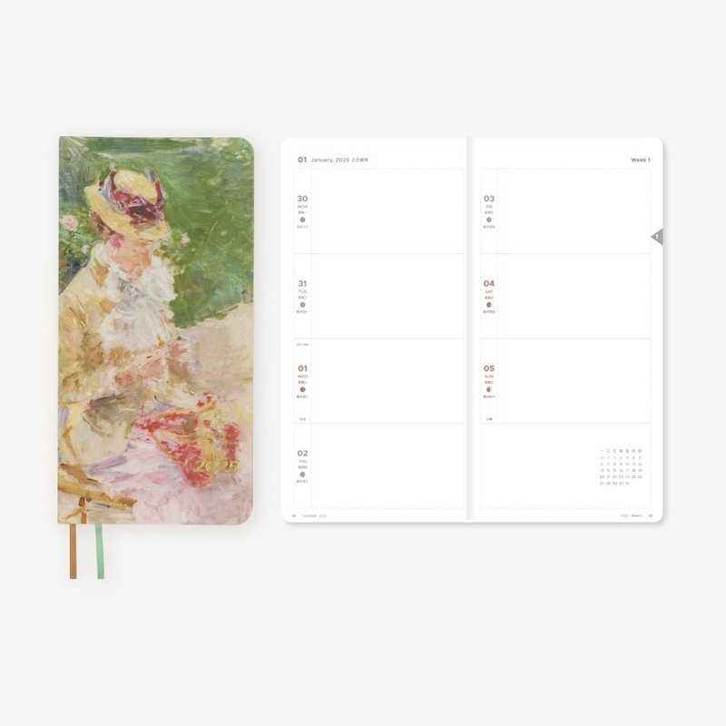 YouthWill Spring Knitting 2025 Weekly Planner 2 Pages 8-Grid Hard Cover - สมุดบันทึก/สมุดปฏิทิน - กระดาษ 