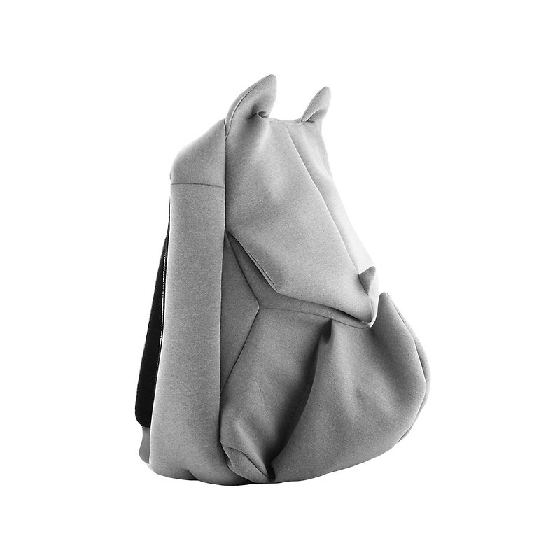 ORIBAGU 摺紙包_灰犀牛 後背包 (小) - 背囊/背包 - 其他材質 灰色