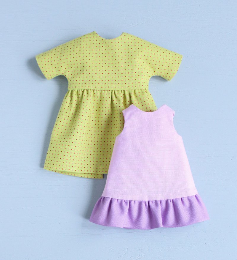 PDF Dresses for Large Doll Sewing Pattern - 手工藝教學/工具書 - 其他材質 