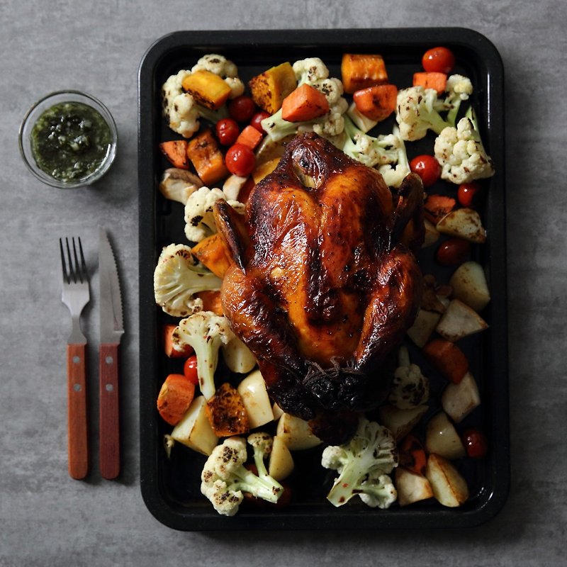 Creamy Spice Magao Oven Roasted Whole Chicken x Roasted Vegetables Summary - Cuisine - Other Materials 