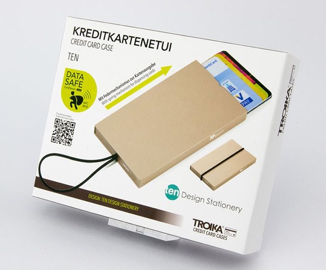 GOLDKID カードケース ケース RFIDスキミング防止機能付きメタルカードケース（ゴールド）【卒業祝い