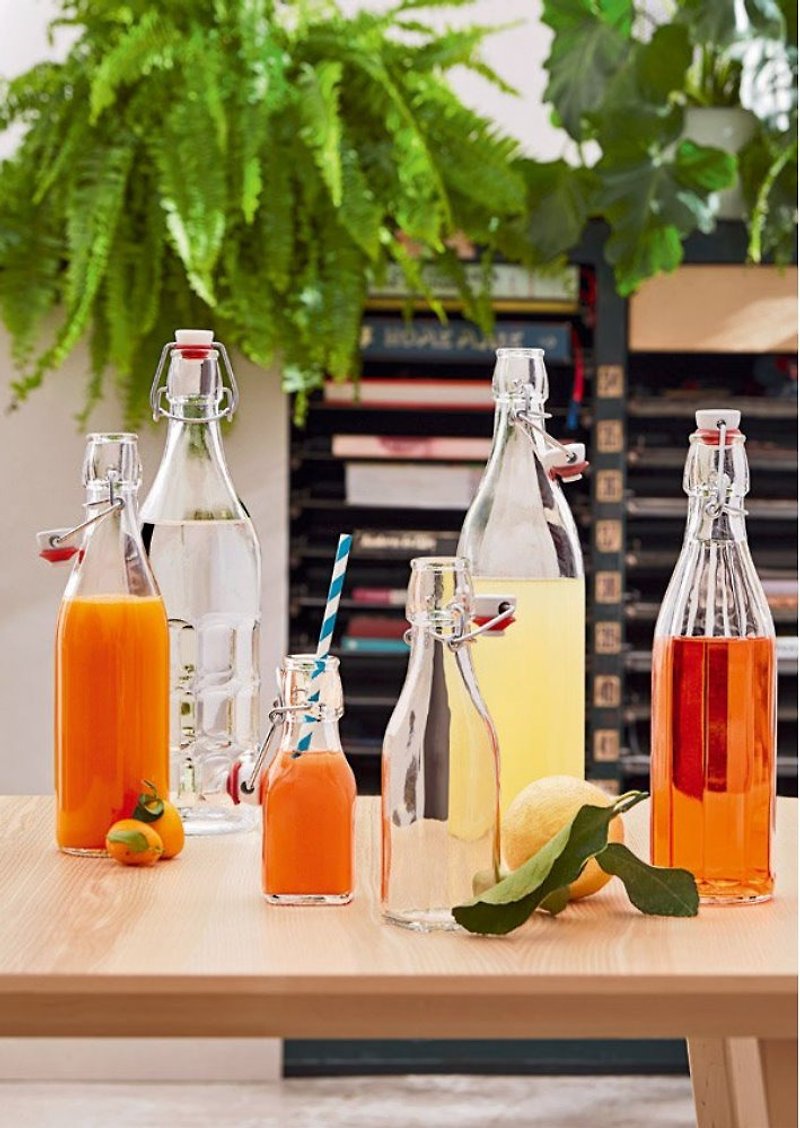 Bormioli Rocco Swing pickled bottle 125ml 250ml 500ml 1000ml - Food Storage - Glass White