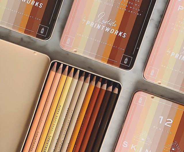 12支彩色鉛筆- 膚色- 設計館Printworks 其他書寫用具- Pinkoi