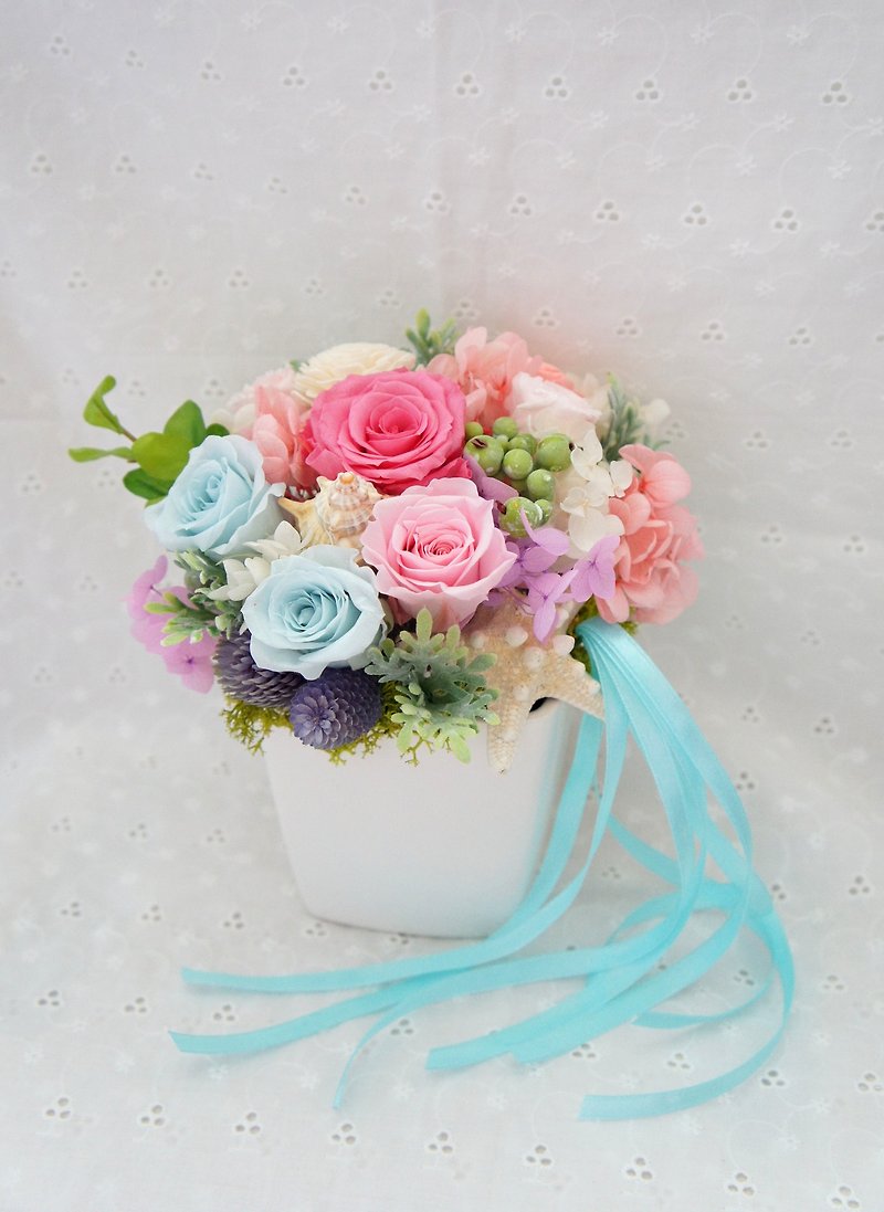 Blessings from the ocean are not withered flowers (marine wind wedding wedding gift housewarming birthday gift) - ตกแต่งต้นไม้ - พืช/ดอกไม้ หลากหลายสี