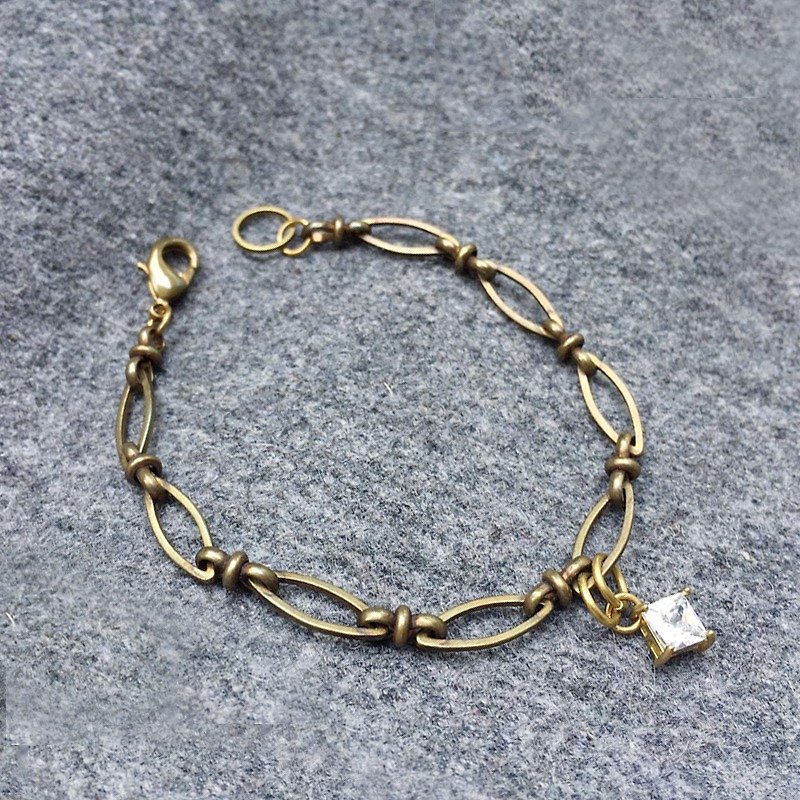 Gorgeous turn :: Stone Bronze bracelet - retro fashion / exchange gifts / birthday gift / gift bracelet bracelet custom design - สร้อยข้อมือ - วัสดุอื่นๆ สีทอง