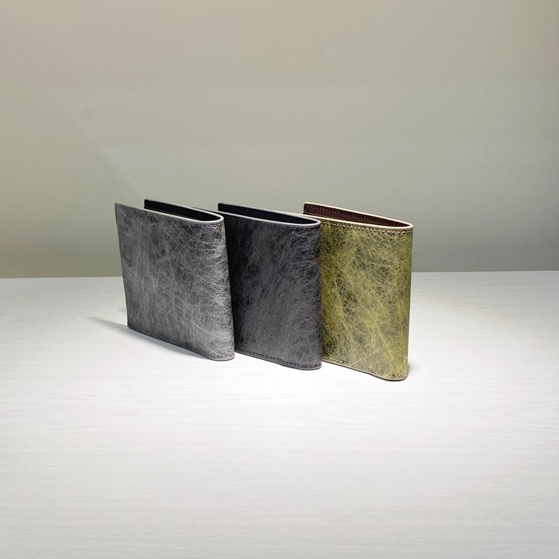 [Double 11 Limited Offer] SWEETBURDEN Silk Leather-Short Clip Group Purchase Discount 3 - Wallets - Genuine Leather Gray