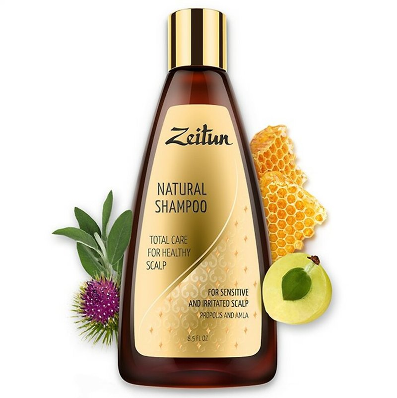 Russian Zeitun Shadu Herbal Plant Extract Scalp Conditioning Shampoo 250ml - แชมพู - วัสดุอื่นๆ สีทอง