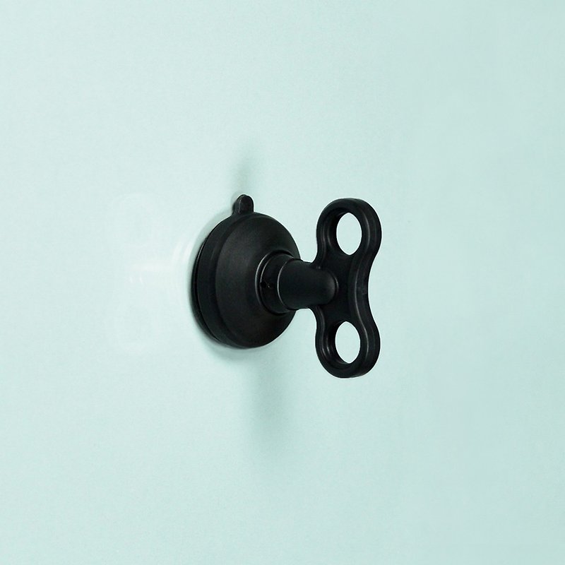 dipper strong suction cup wall mount (middle) single in-black - กล่องเก็บของ - พลาสติก สีดำ