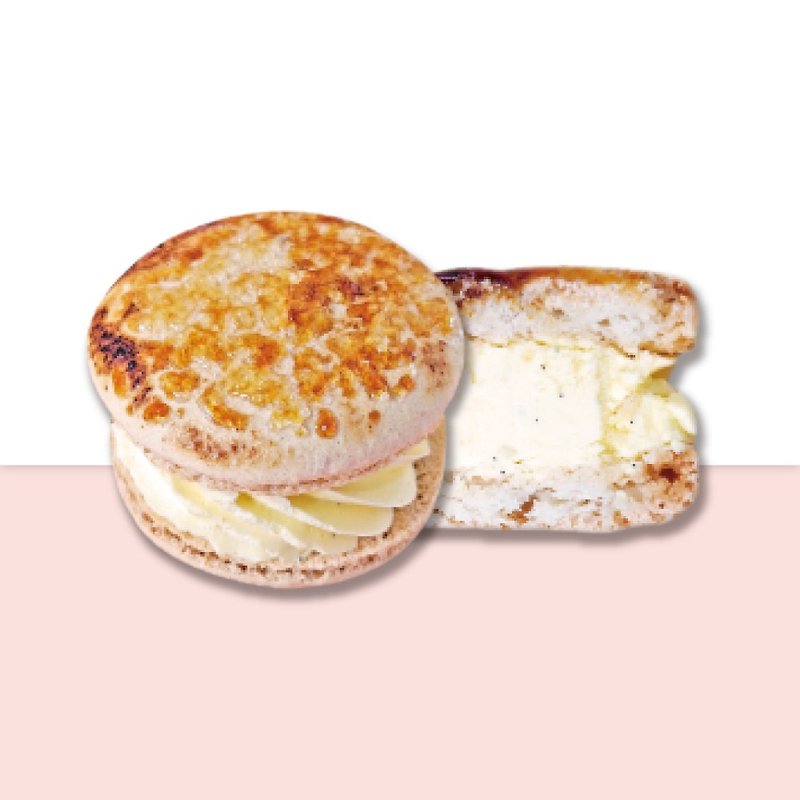 Creme Brulee Macarons - เค้กและของหวาน - อาหารสด สีนำ้ตาล