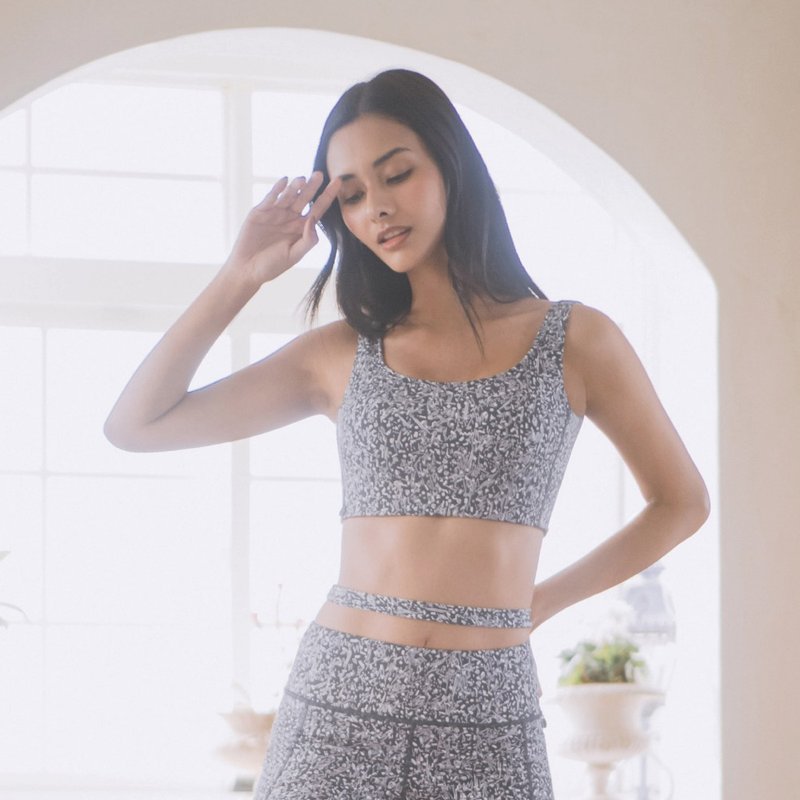 【MACACA】 :)快樂小方3D BRA - AIA0292 黛藍 - 運動內衣 - 尼龍 藍色