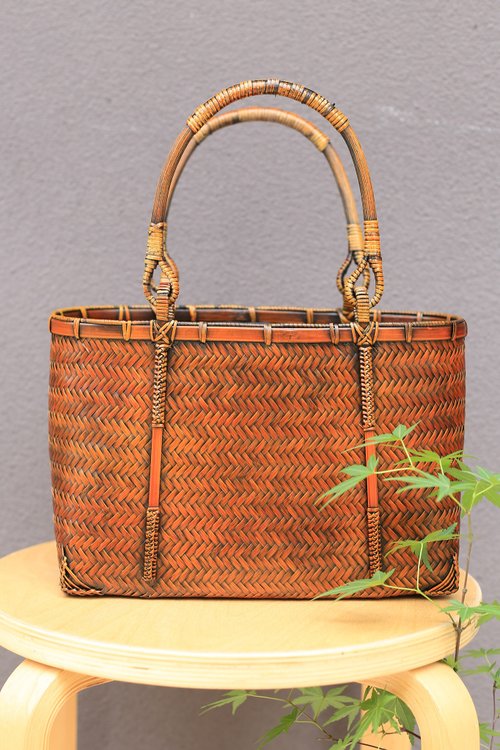 竹編みシリーズ | お出かけ時のハンドバッグ・巾着インナーバッグ