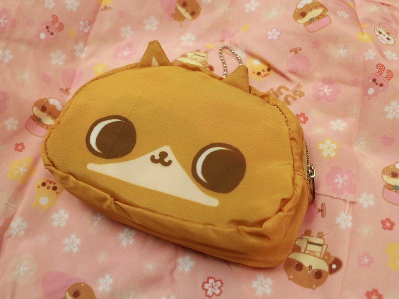 Brown Din Dong Cat Art Design Foldable Eco-Shopping Bag Portable Storage - Handbags & Totes - Nylon Khaki