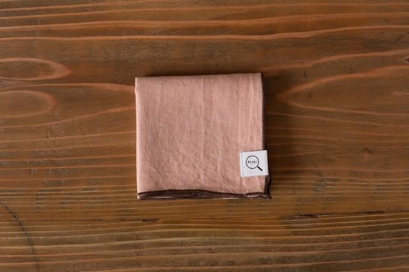[Stock as long as SALE] plant dyeing organic linen handkerchief haze color (color haze) - อื่นๆ - ผ้าฝ้าย/ผ้าลินิน สึชมพู