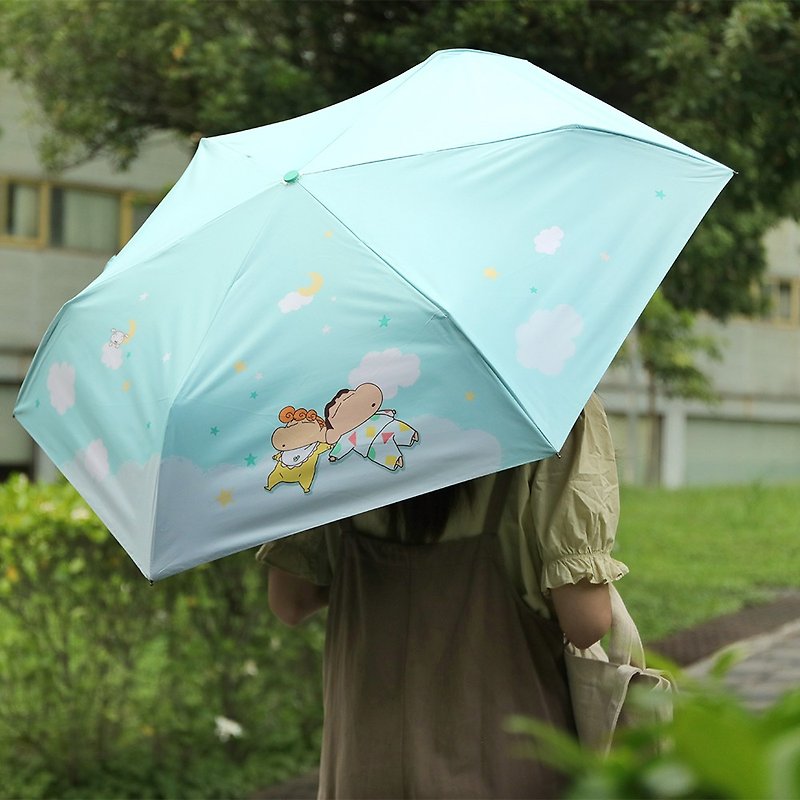 Crayon Shin-chan Anti-UV Lightweight Automatic Umbrella-Genuine Authorized Windproof Umbrella Black Plastic Umbrella Umbrella Sunshade - Umbrellas & Rain Gear - Other Materials Multicolor