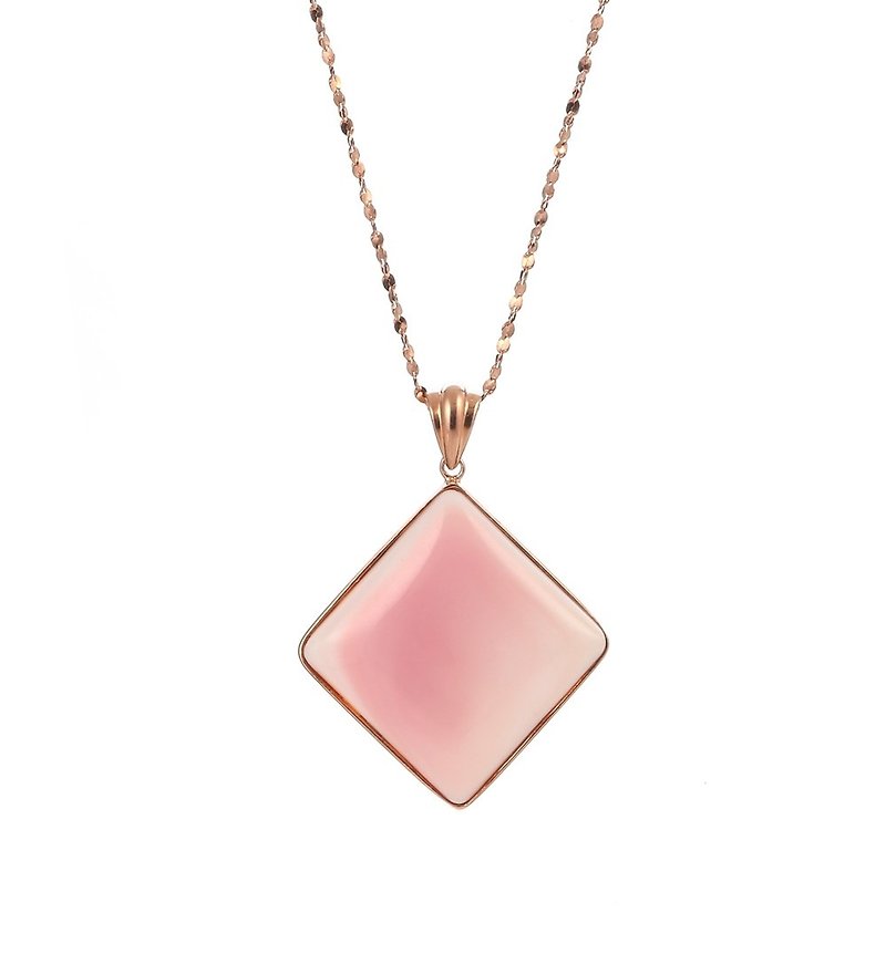Mother's day giftS925 Sterling Silver Plated Rose-Gold With Queen Conch Pendant - Necklaces - Other Materials Pink