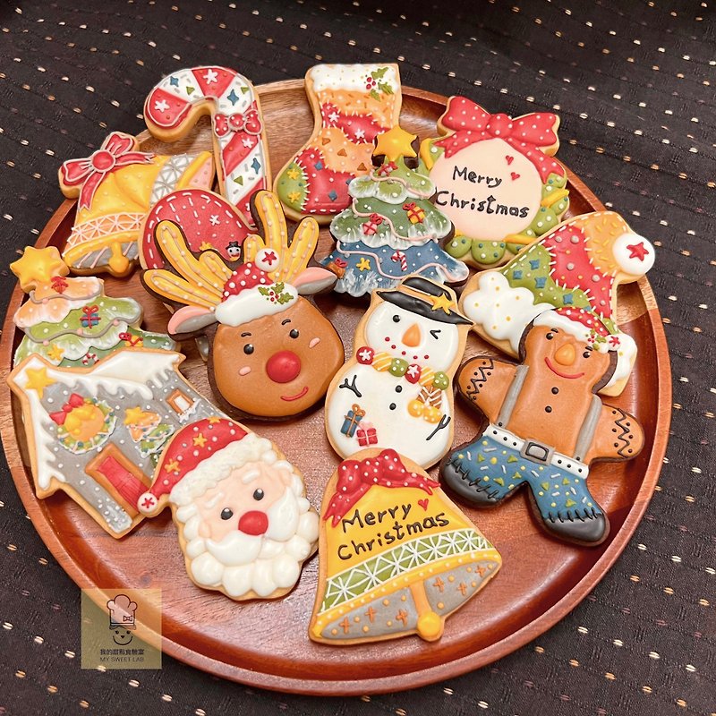 Christmas frosted cookies-6 pieces/set - Handmade Cookies - Fresh Ingredients 