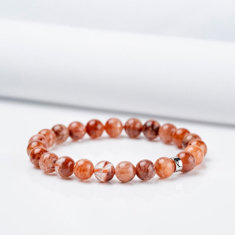 兔毛幽靈 | 天然能量手串 | 8-9mm - 手鍊/手環 - 珍珠 紅色