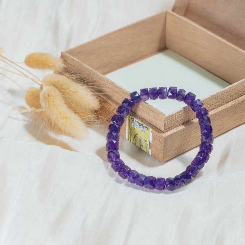 amethyst bracelet - Bracelets - Semi-Precious Stones Purple