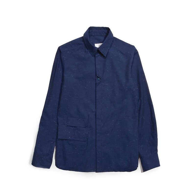 oqLiq - Root - 星空襯衫 - 男襯衫/休閒襯衫 - 聚酯纖維 藍色