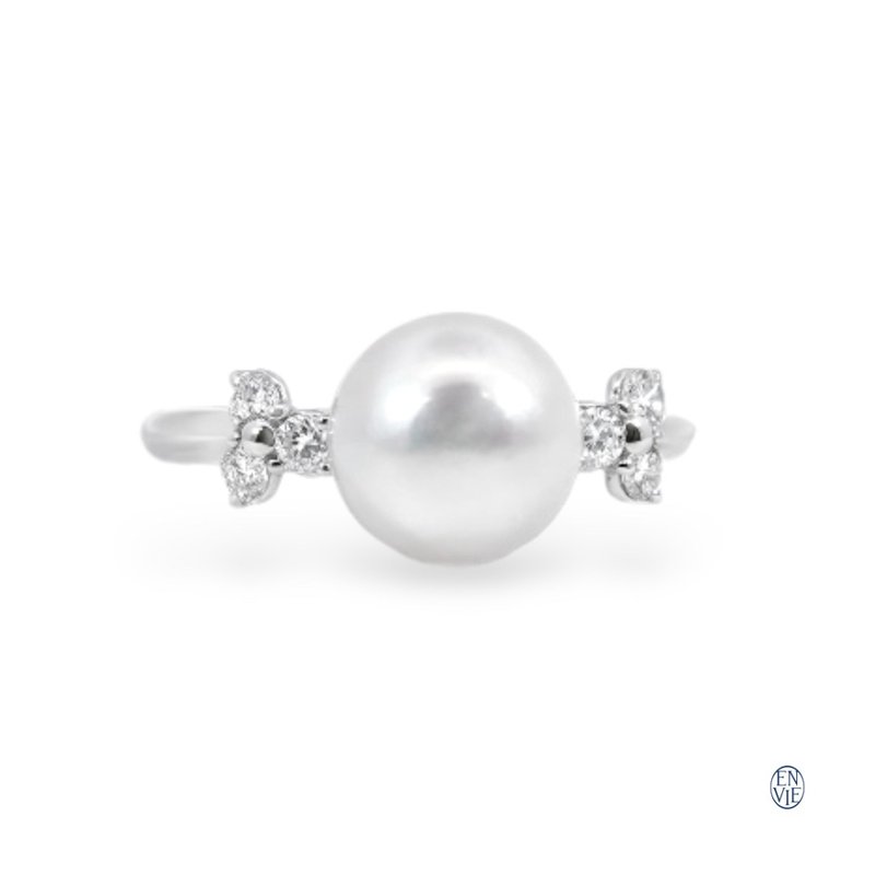 Platinum AKOYA Pearl Diamond Ring Platinum AKOYA Pearl Diamond Ring - แหวนทั่วไป - เครื่องประดับ 