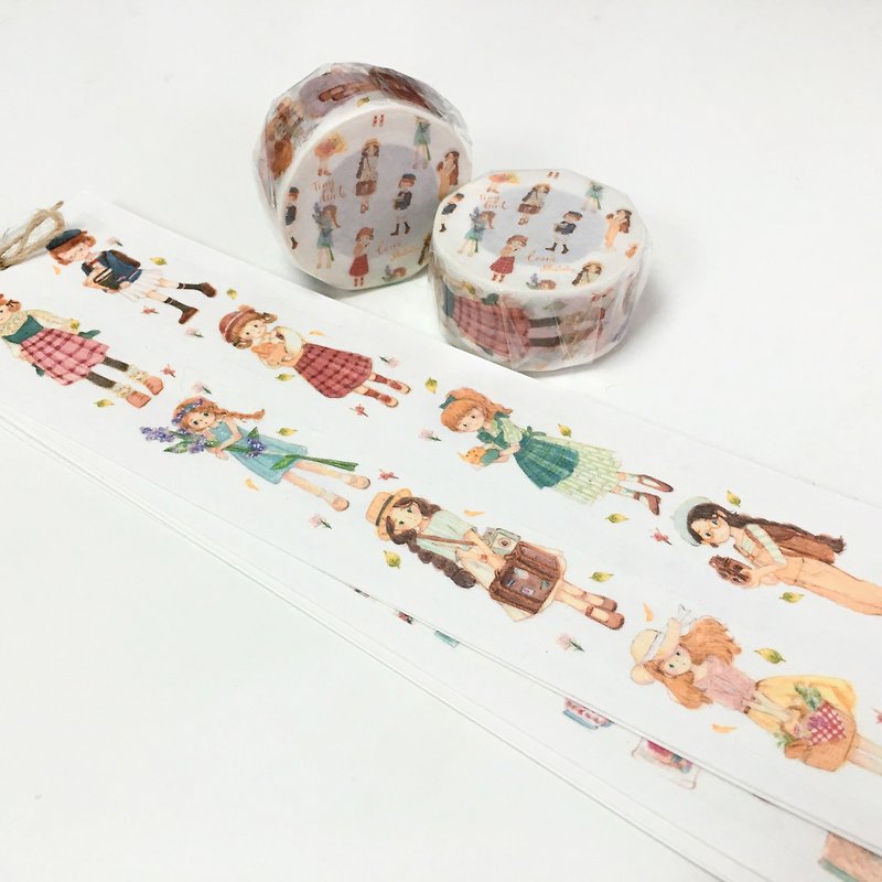 Tiny Girls Masking-tape - Washi Tape - Paper White