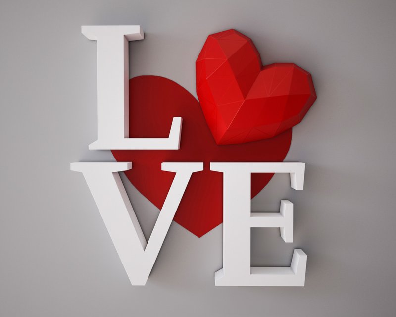 3D Papercraft Love, paper craft Heart, DIY gift for her him, DIGITAL TEMPLATE - 手工藝教學/工具書 - 其他材質 