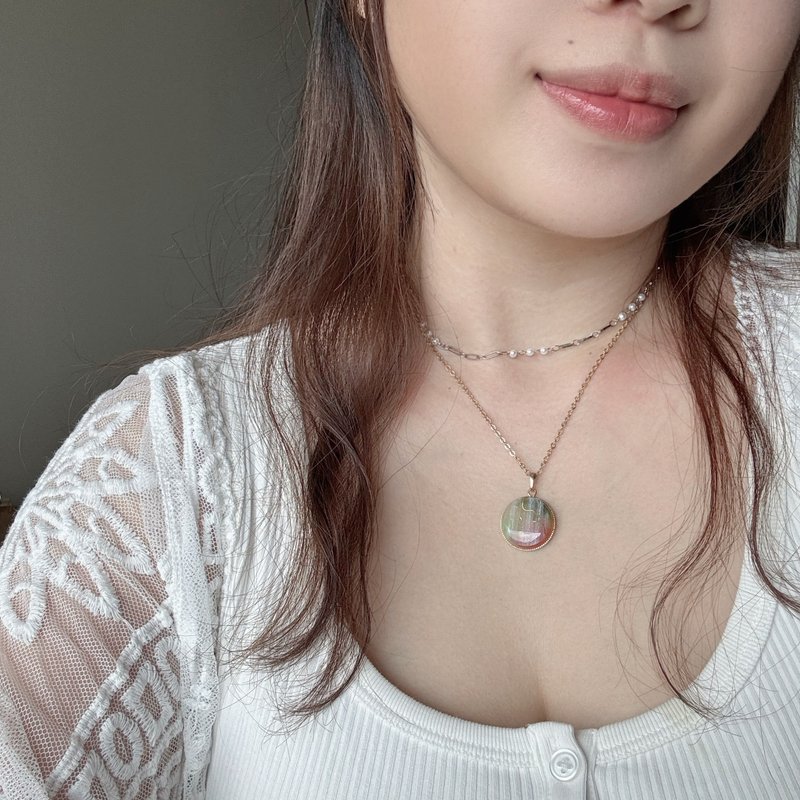 Resin Gemstone Necklace【Autumn】 - สร้อยคอ - เรซิน 