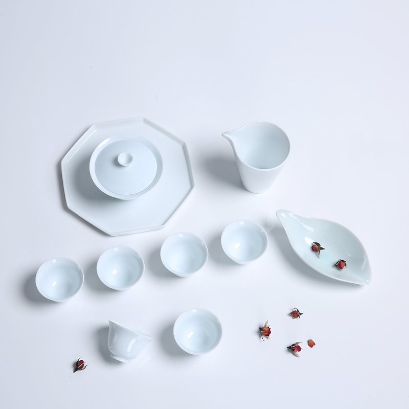 ZESEE | Kung-Fu 青瓷茶具組二 - 茶壺/茶杯/茶具 - 瓷 白色