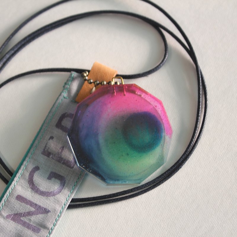 Small round mirror floating in the channel clear color resin ornaments - Charms - Plastic Multicolor