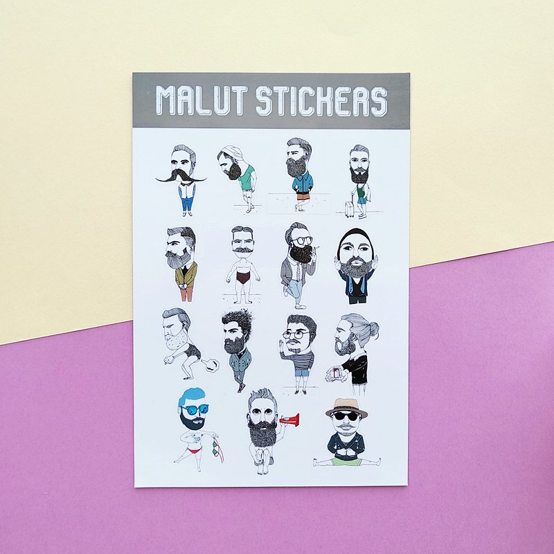 2013 | Beard Character 3 | Stickers | - สติกเกอร์ - กระดาษ 