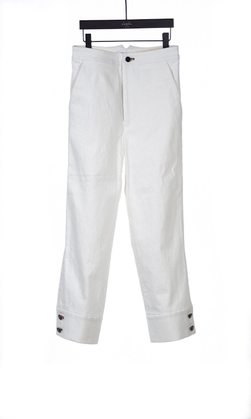 ผ้าฝ้าย/ผ้าลินิน กางเกงขายาว - Beth tapered trousers