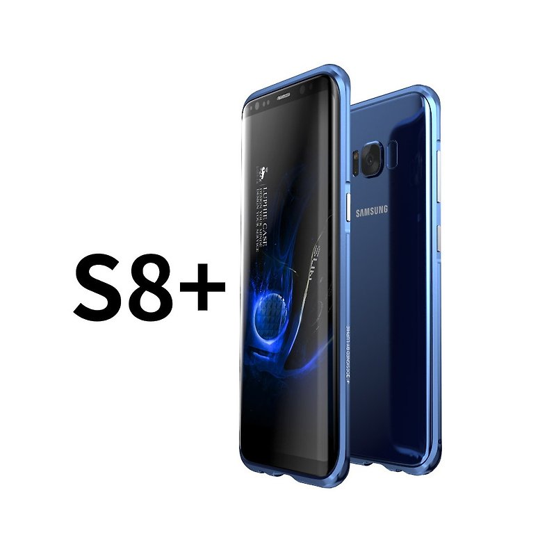 SAMSUNG S8 Plus aluminum-magnesium alloy drop metal frame case shell shell - coral blue - Phone Cases - Other Metals Blue