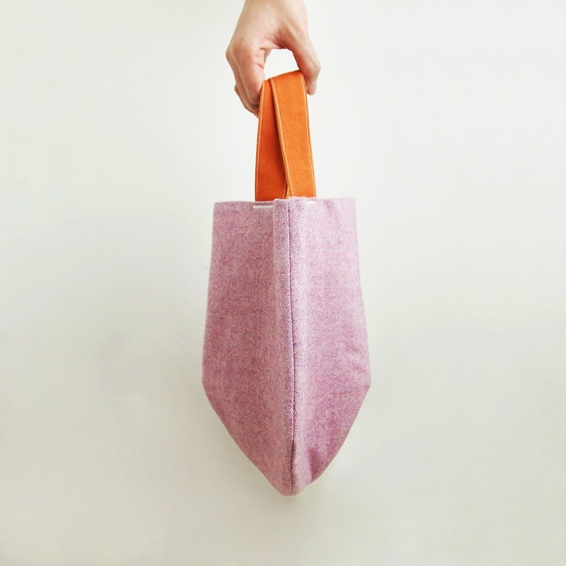 Purple pink tote bag - Handbags & Totes - Cotton & Hemp Purple