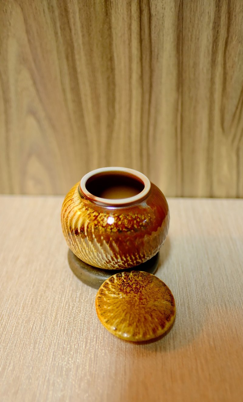 柴燒茶倉 - 落灰志野茶倉 茶具 陶瓷 - 陶藝/玻璃 - 陶 咖啡色