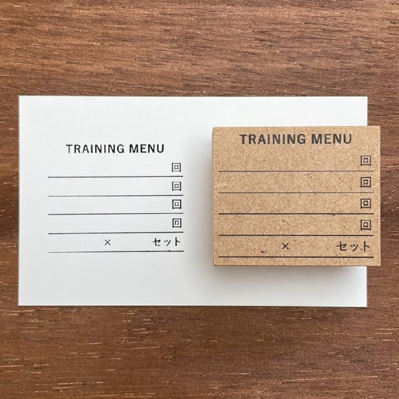 Training menu record Diary stamp Rubber stamp Schedule book Diary Made in Japan b-085 - ตราปั๊ม/สแตมป์/หมึก - ไม้ 