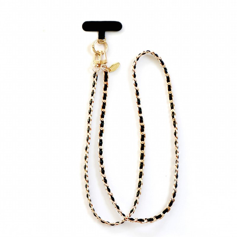 Purchase additional mobile phone lanyard accessories [Classic Xiaoxiang black long chain] - Phone Cases - Plastic Black
